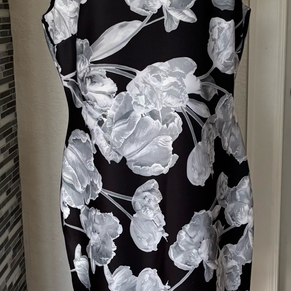 Tommy Hilfiger Black and White Asymmetrical Dress